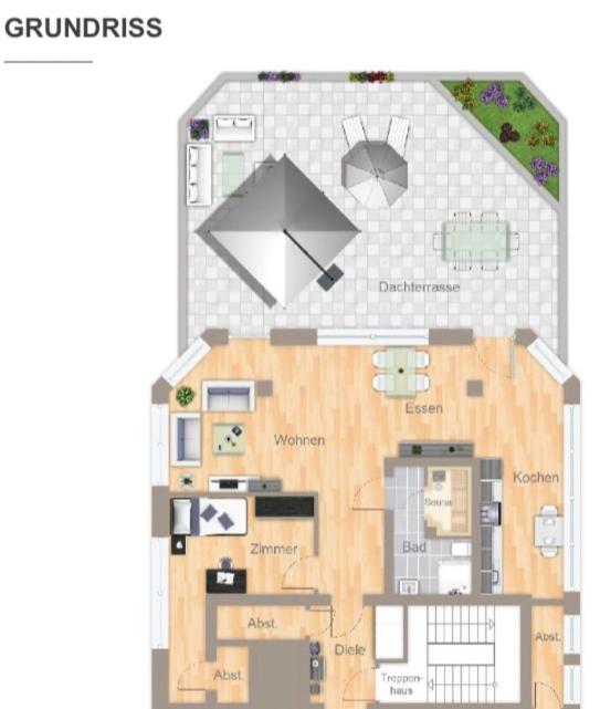 Im Herzen Von Wiesdorf- Blick Auf Das Bayer-Kreuz -Appartement Mit 2 Schlafzimmern-Fuer 3 Personen -Zentral Gelegen - Friedrich Ebert Platz 5A , 4Te Etage - Dachterrasse Und Sauna - Kaution Pflicht - Leverkusen Esterno foto